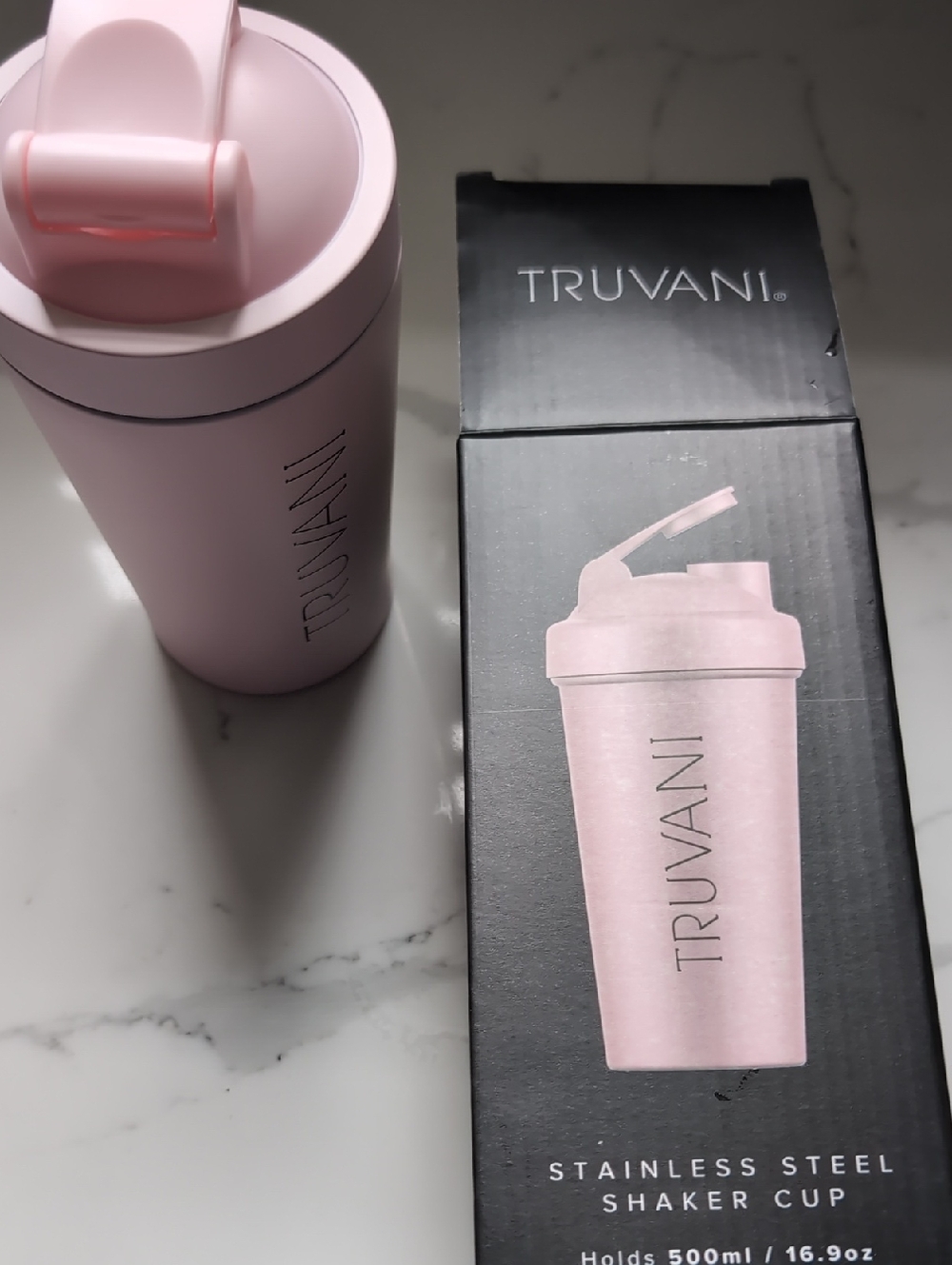 Truvani Stainless Steel Shaker Cup — Pink